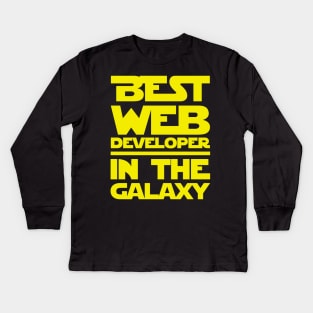 Best Web Developer In The Galaxy Kids Long Sleeve T-Shirt